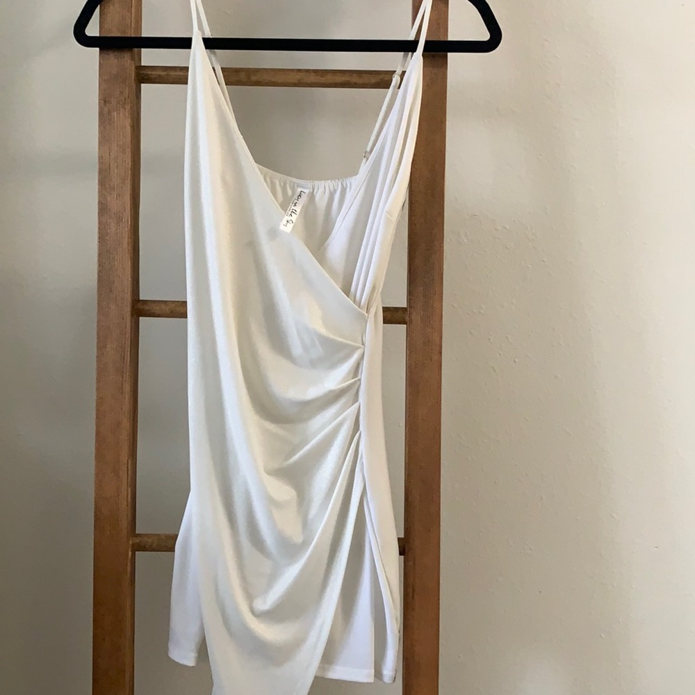 white mini dress